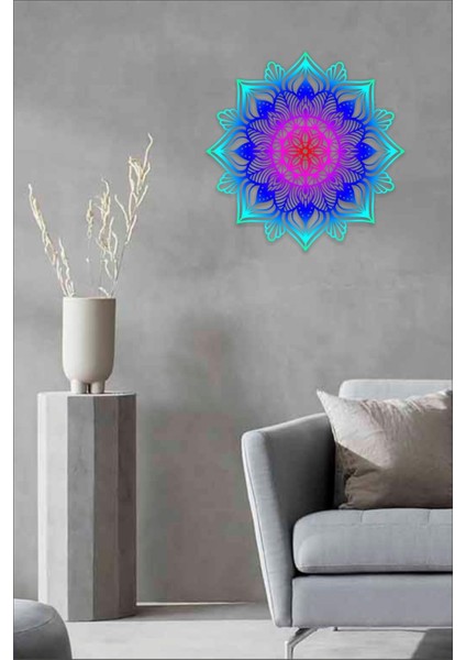 Renkli Mandala Duvar Dekoru-Süsü, Ahşap Dekoratif Tablo modelleri