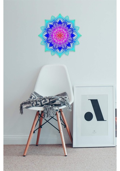 Renkli Mandala Duvar Dekoru-Süsü, Ahşap Dekoratif Tablo indirimleri