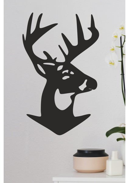 Geyik Kafası Duvar Dekoru-Süsü, Ahşap Dekoratif Tablo