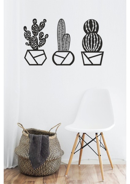 3’lü Kaktüs Set Duvar Dekoru-Süsü, Ahşap Dekoratif Tablo modelleri