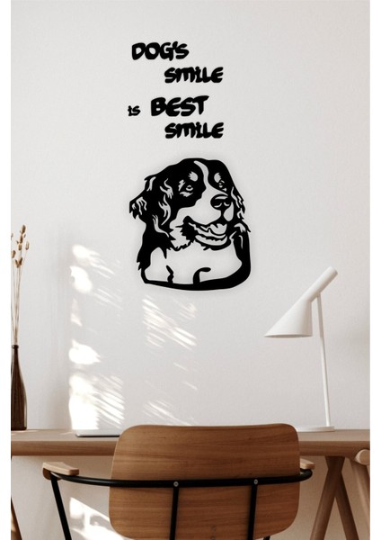 Köpek ve Motto Duvar Dekoru - Süsü, Ahşap Dekoratif Tablo