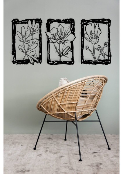 Vintage Frame Flowers Duvar Dekoru-Süsü, Ahşap Dekoratif Tablo indirimleri