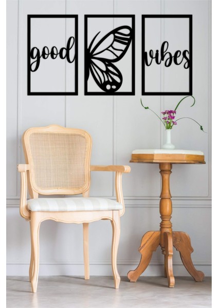Good Vibes Duvar Dekoru - Süsü Dekoratif Tablo
