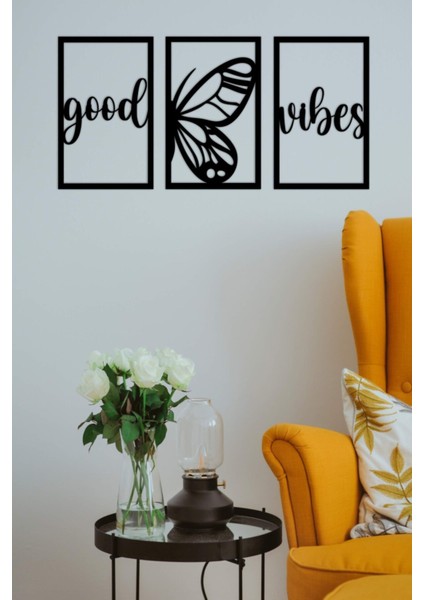 Good Vibes Duvar Dekoru - Süsü Dekoratif Tablo