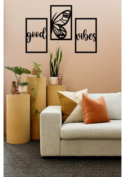 Good Vibes Duvar Dekoru - Süsü Dekoratif Tablo