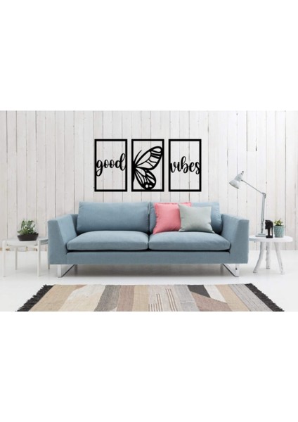 Good Vibes Duvar Dekoru - Süsü Dekoratif Tablo