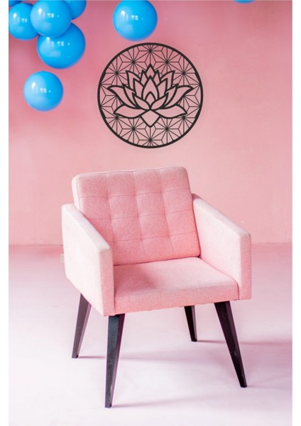 Lotus Çiçeği Duvar Dekoru - Süsü, Ahşap Dekoratif Tablo