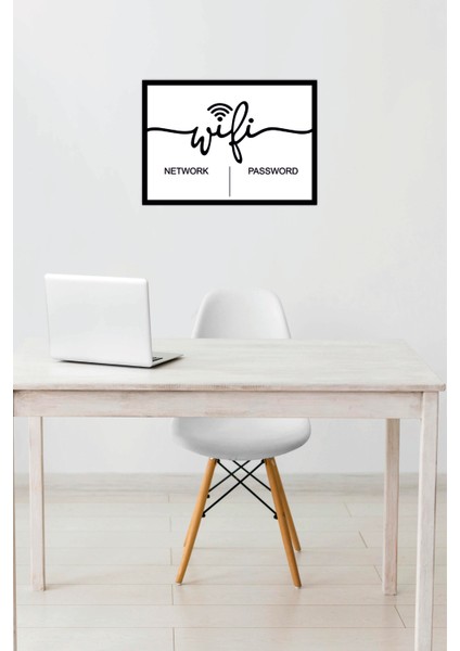 Wifi Isim ve Şifre Çerçeve Görünümlü Tabela