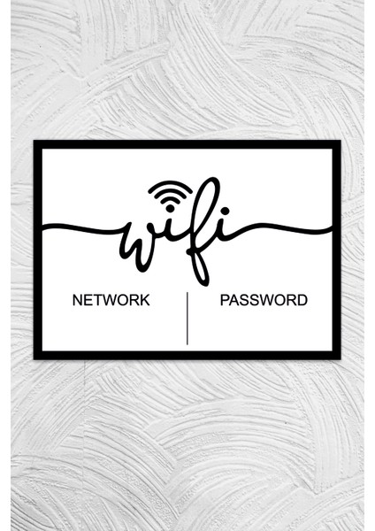 Wifi Isim ve Şifre Çerçeve Görünümlü Tabela modelleri