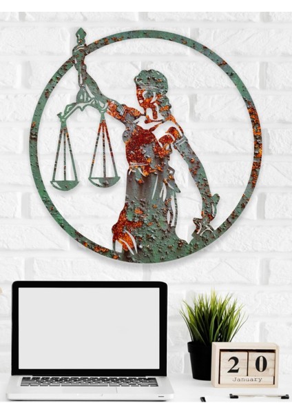 Themis Duvar Dekoru - Süsü, Ahşap Dekoratif Tablo V2 - Renkli Baskı