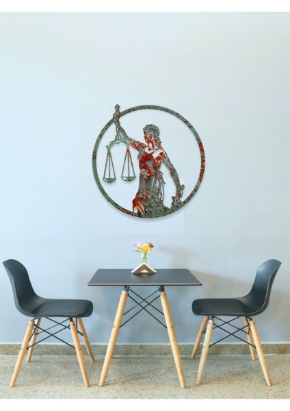 Themis Duvar Dekoru - Süsü, Ahşap Dekoratif Tablo V2 - Renkli Baskı
