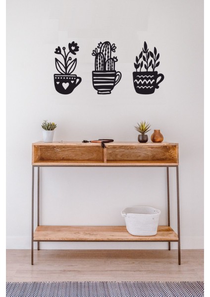 30 cm 3’lü Kaktüs Set Duvar Dekoru-Süsü, Ahşap Dekoratif Tablo fırsatları