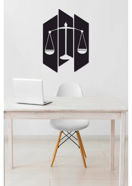 Adalet Terazisi Duvar Dekoru-Süsü, Ahşap Dekoratif Tablo