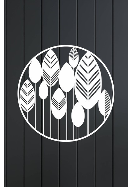 Yaprak Temalı Modern Dekoratif Ahşap 3'lü Tablo, Duvar Dekoru indirimleri