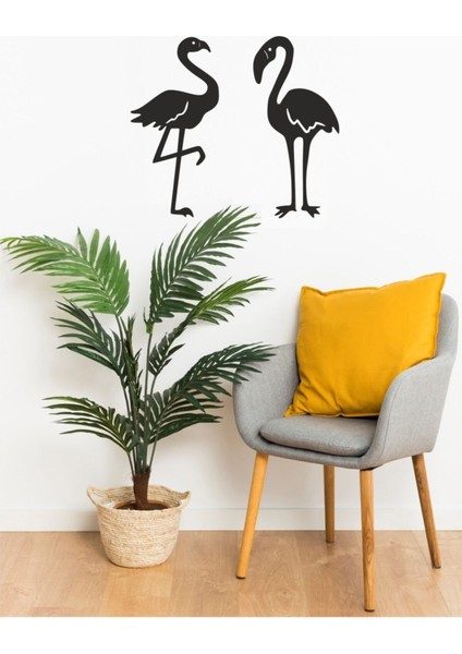 Flamingolar Duvar Dekoru-Süsü, Ahşap Dekoratif Tablo, -003