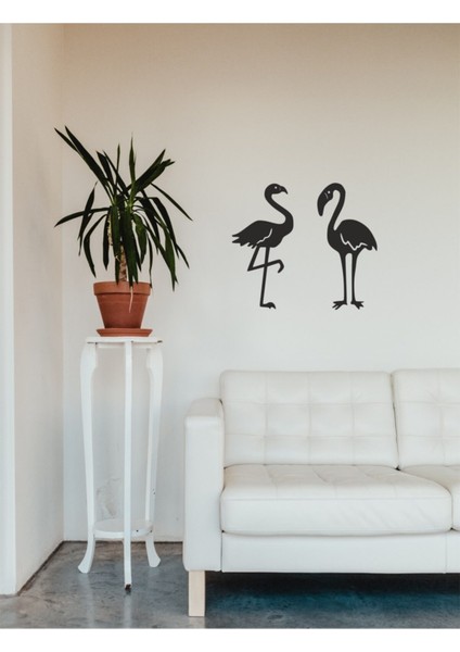 Flamingolar Duvar Dekoru-Süsü, Ahşap Dekoratif Tablo, -003