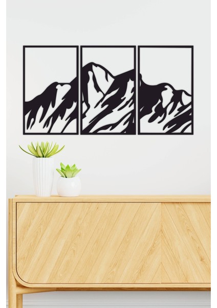 Dağ Manzarası 3 Parça Tablo modelleri
