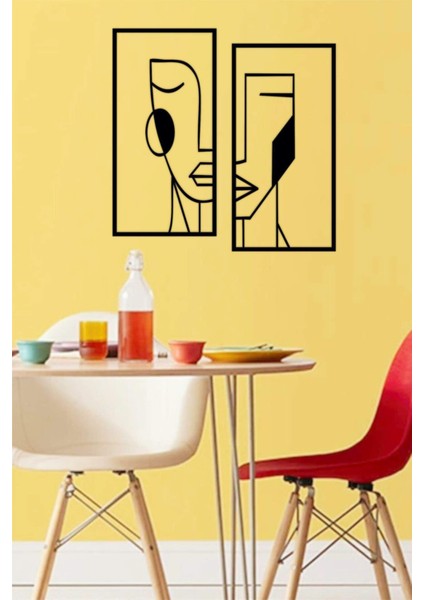 Geometric Face Duvar Dekoru - Süsü, Ahşap Dekoratif Tablo modelleri
