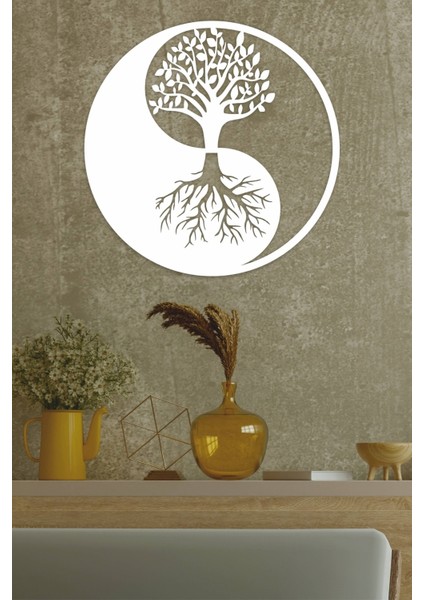 Yin Yang Yaşam Ağacı Duvar Dekoru - Süsü, Ahşap Dekoratif Tablo fiyatları