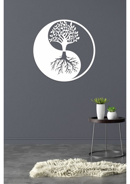 Yin Yang Yaşam Ağacı Duvar Dekoru - Süsü, Ahşap Dekoratif Tablo modelleri