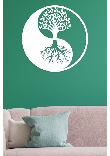 Yin Yang Yaşam Ağacı Duvar Dekoru - Süsü, Ahşap Dekoratif Tablo fırsatları