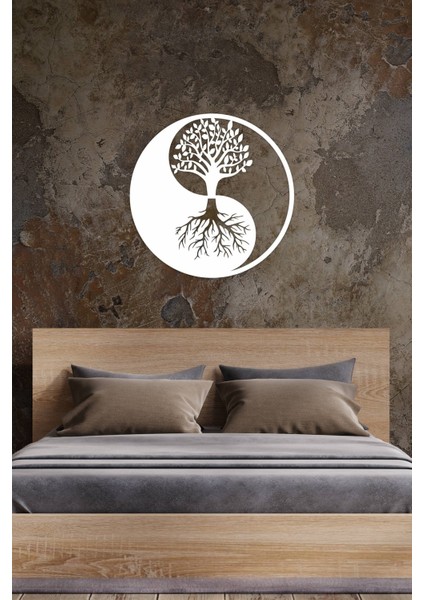 Yin Yang Yaşam Ağacı Duvar Dekoru - Süsü, Ahşap Dekoratif Tablo indirimleri