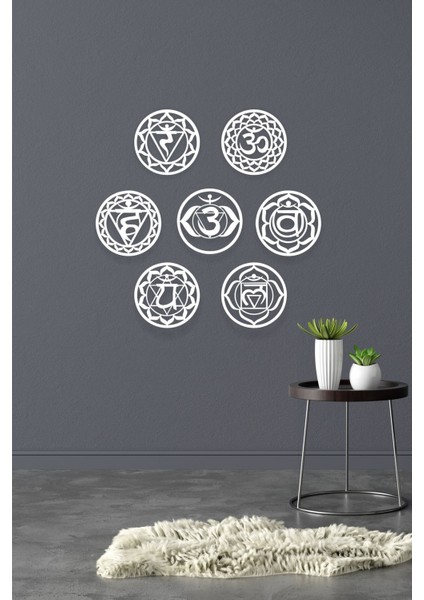 Yoga 7 Çakra (7 Chakras ) Tablo Seti, Duvar Dekoru