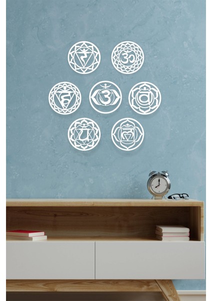 Yoga 7 Çakra (7 Chakras ) Tablo Seti, Duvar Dekoru indirimleri