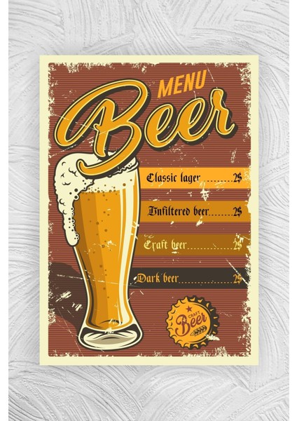 Retro / Vintage 3 Lü Beer Tablo Seti fiyatları