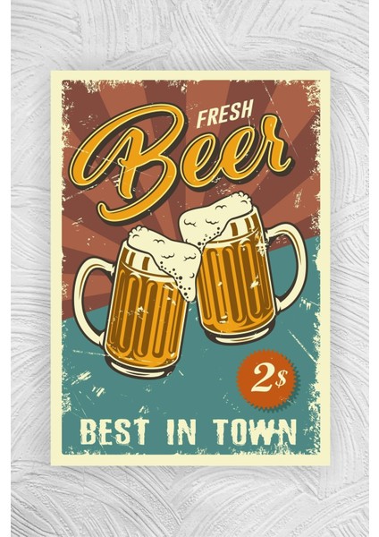 Retro / Vintage 3 Lü Beer Tablo Seti modelleri