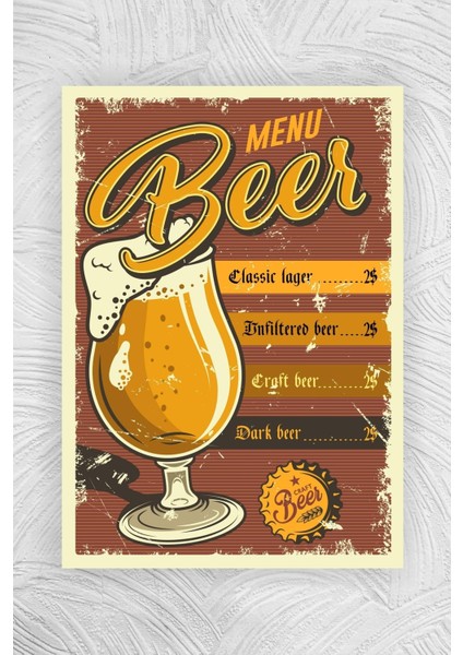 Retro / Vintage 3 Lü Beer Tablo Seti fırsatları