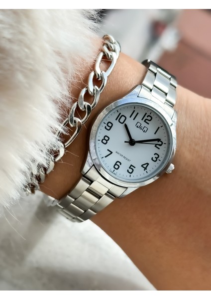 Marka Gümüş Renk, Çelik Kordon, Rakamlı Kadın Kol Saati+Bileklik modelleri