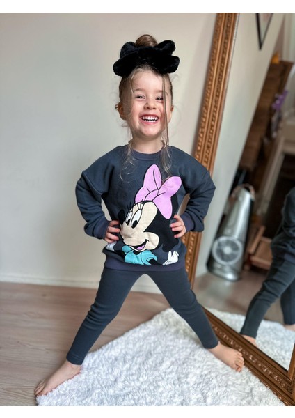 Minnie Baskılı Kız Çocuk Takım