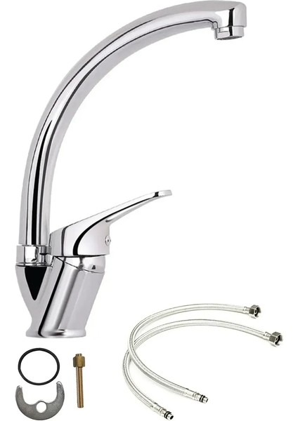 Paslanmaz Garantili Pirinç Malzeme Lavabo Musluk Çeşme Bataryası