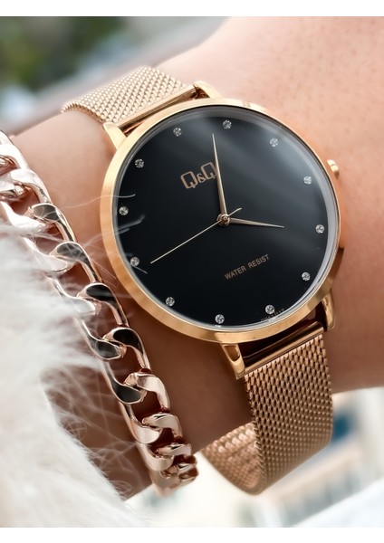 Çelik Kordon, Su Geçirmez, 2 Yıl Garantili Rose Renk Kadın Kol Saati+Bileklik fiyatları
