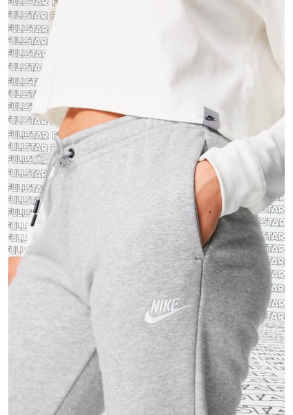 Sportswear Essential Fleece Sweatpant Pamuklu Şardonlu Eşofman Altı Gri modelleri
