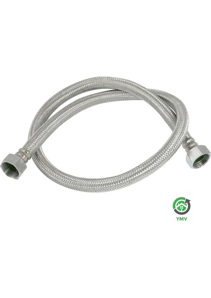 3/8 E 3/8 Dişi Klozet Lavabo Bağlantı Çelik Spirial Flex Ara Hortumu 70 cm 3/8flex