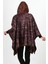 Kapşonlu Oversize Düğmeli Içi Kahverengi Peluş Kadife Mont Wein KK-801 5