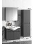 Yıldız 65+35 cm Antrasit Gri Mat Mdf Seramik Lavabolu Sepetli Asma Banyo Dolabı Takımı 5
