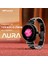 Future Aura Bluetooth 5.2 IP68 Su Geçirmez AMOLED Ekran 1.04 inç Arama Özellikli iOS&Android Uyumlu Nabız Spor Kan Oksijen Takibi 27mm Akıllı Saat Gümüş 9