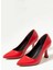Kadın Samba Kırmızı Stiletto 9 cm Topuklu Ayakkabı 2
