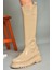 R312401309 Ten Kalın Tabanlı Kadın Çizme 4