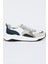 Deri Beyaz Lacivert Sneaker Ayakkabı 1