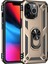 iPhone 14 Pro Max Uyumlu Kılıf Kamera Korumalı Yüzüklü Armor Military Tank Sofya Kapak - Gold 1