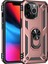 iPhone 14 Pro Max Uyumlu Kılıf Kamera Korumalı Yüzüklü Armor Military Tank Sofya Kapak - Rose 1