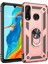 Huawei P30 Lite Uyumlu Kılıf Kamera Korumalı Yüzüklü Armor Military Tank Sofya Kapak - Rose 1