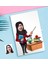 Kişiye Özel Tesettürlü Bayan Öğretmen Karikatürlü Defter-1 1