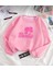Newcabin.35 Kalın Geniş Pembe Oversize Pamuklu 3İplik Sweat 1