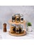 Bambu 360 Derece Döner Stantlı Sunumluk Organizer Düzenleyici 2 Katlı Baharatlık -TK2400 1