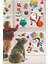 Balonla Uçan Noel Baba ve Kardan Adam Yılbaşı Süsleri Pencere Duvar Sticker 3